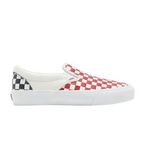 Vans Women’s Classic Slip-On VLT LX Woven Checkboard - Red - 6